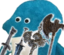 BlueGuyWithABingoRunGoing emote for Discord