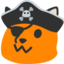 blobfoxPirate emote for Discord