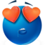 blueHeartEyes emote for Discord