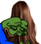 BlueShirtLady emote for Discord