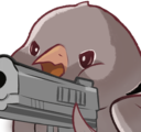 birdPew static emote for Discord, Twitch and Slack