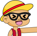 biscoLuffy1 static emote for Discord, Twitch and Slack