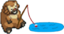 bibarelSitFishing emote for Discord