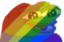 bigpridepeepoHappy emote for Discord