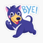 BYEDOG emote for Discord