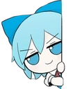CirnoPeek static emote for Discord, Twitch and Slack