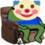 clownReclined emote for Discord