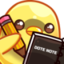 DuckDeathNote emote for Discord