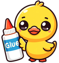 duckglue static emote for Discord, Twitch and Slack