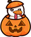 DuckPumpkin static emote for Discord, Twitch and Slack