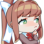 ddlc_monikathink emote for Discord