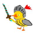 DystoKnightDuck static emote for Discord, Twitch and Slack