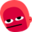 facereddroppyeyes emote for Discord