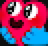 faceredheartshape static emote for Discord, Twitch and Slack