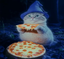 fatasswizardenjoyingpizza emote for Discord