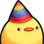FeelsBirthdayChick emote for Discord