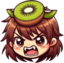 feralKiwiHead emote for Discord