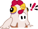 FGsurprisedChicken static emote for Discord, Twitch and Slack