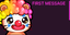 firstmessageclown emote for Discord