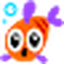FishOrangeWideEyes emote for Discord
