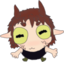 Fanglooksatyoucutely emote for Discord