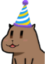FeelsBirthdayCapy emote for Discord