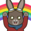 FloofGayPride emote for Discord