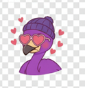 Flamingoinlove static emote for Discord, Twitch and Slack