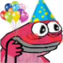 flamingoBday static emote for Discord, Twitch and Slack