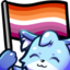 FoxxLesbianFlag emote for Discord