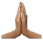 FoldedHands static emote for Discord, Twitch and Slack