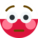 FlushedPoland static emote for Discord, Twitch and Slack