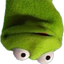 flippedKermit static emote for Discord, Twitch and Slack