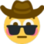 FlushedCowboyCool emote for Discord