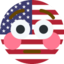FlushedAmerican emote for Discord
