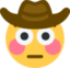 flushedCowboy emote for Discord