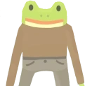 frogLookingAtYou static emote for Discord, Twitch and Slack