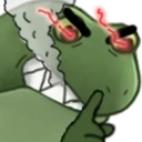 FrogeSHHH static emote for Discord, Twitch and Slack