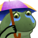 FrogeUmbrella static emote for Discord, Twitch and Slack