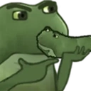 FrogeHMMMEggplant static emote for Discord, Twitch and Slack