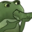 FrogeHMMMEggplant emote for Discord