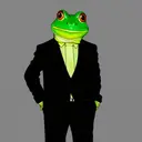 FrogGuyInBlackSuit2 static emote for Discord, Twitch and Slack