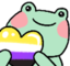 froogyNonbinaryPride emote for Discord